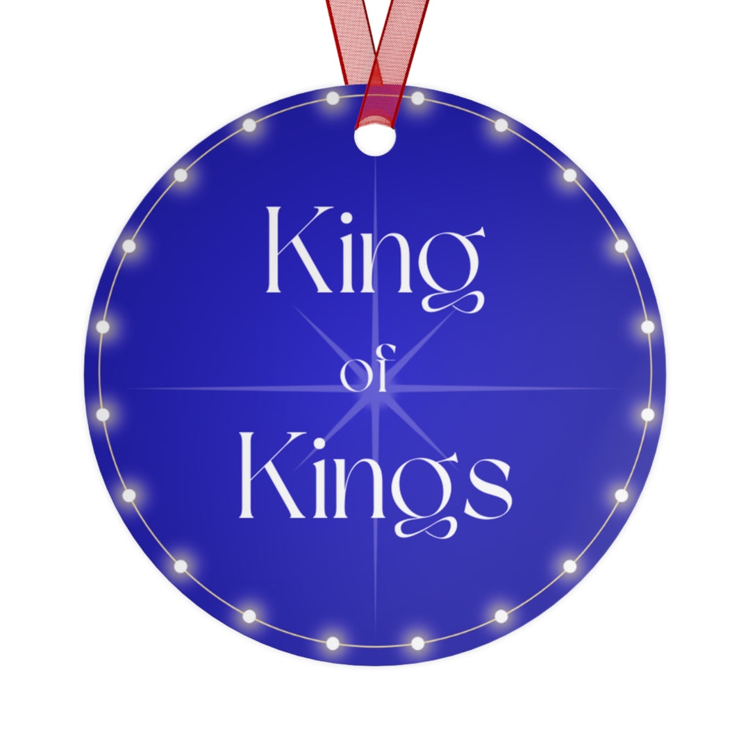 King of Kings - Blue Metal Ornament