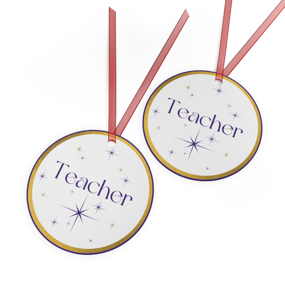 Teacher - Names of Jesus White Metal Ornament