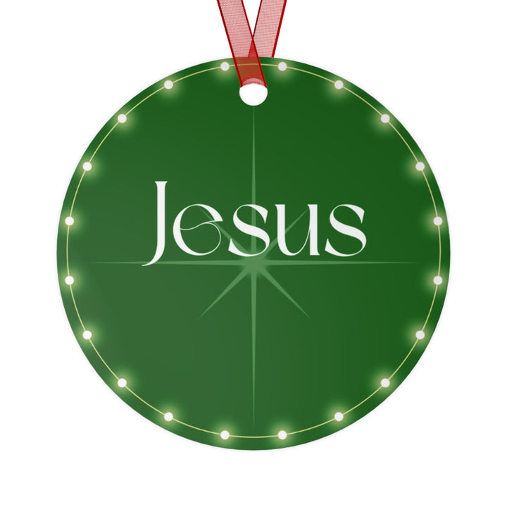 Jesus - Green Metal Ornaments