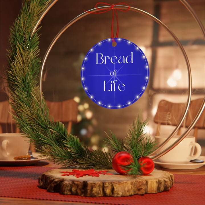 Bread of Life - Blue Metal Ornament