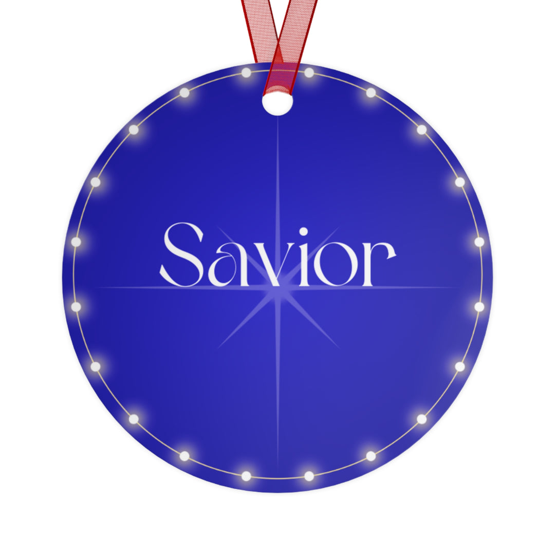 Savior - Blue Metal Ornament