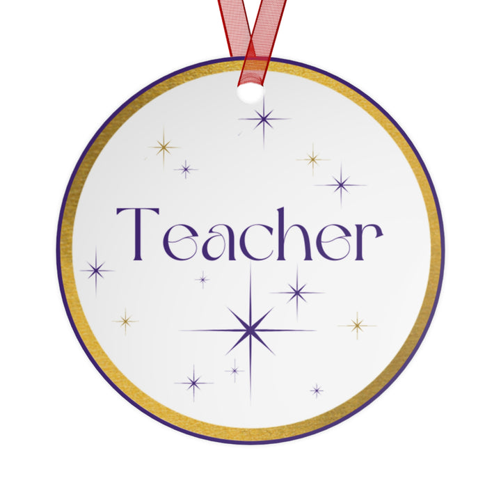 Teacher - Names of Jesus White Metal Ornament