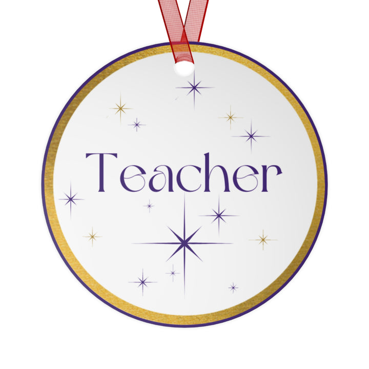 Teacher - Names of Jesus White Metal Ornament