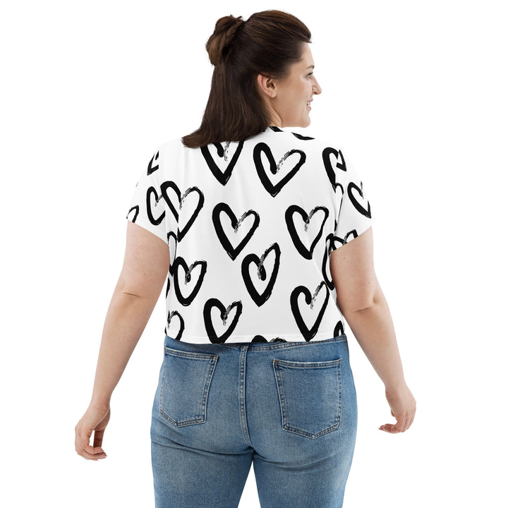 Love on My Heart - All-Over Print Crop Tee