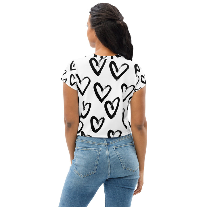 Love on My Heart - All-Over Print Crop Tee