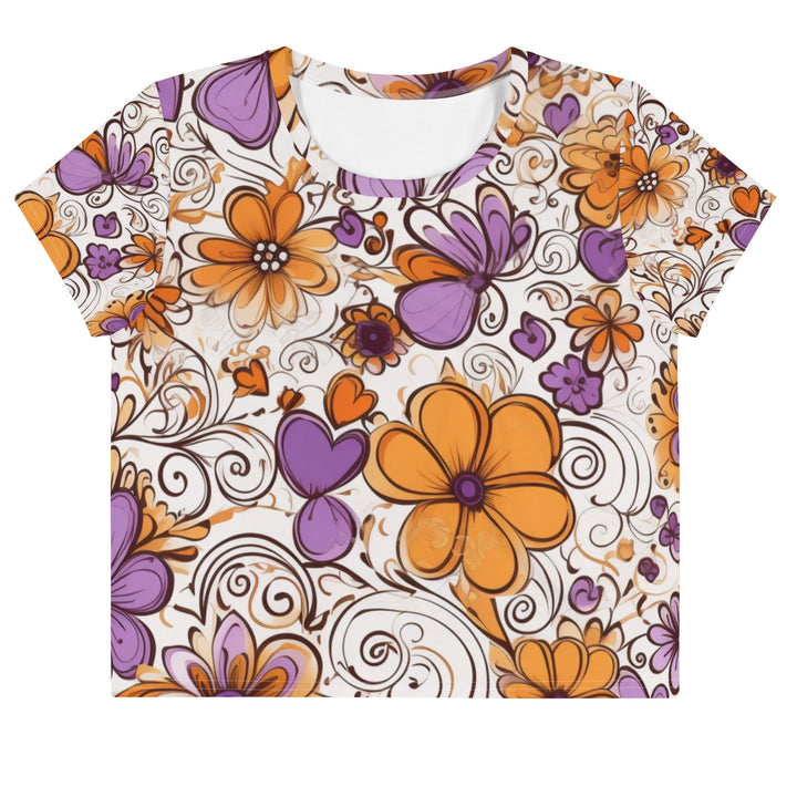 Tangerine Petals - All-Over Print Crop Tee