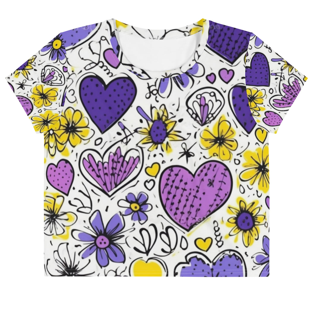 Purple Petals - All-Over Print Crop Tee