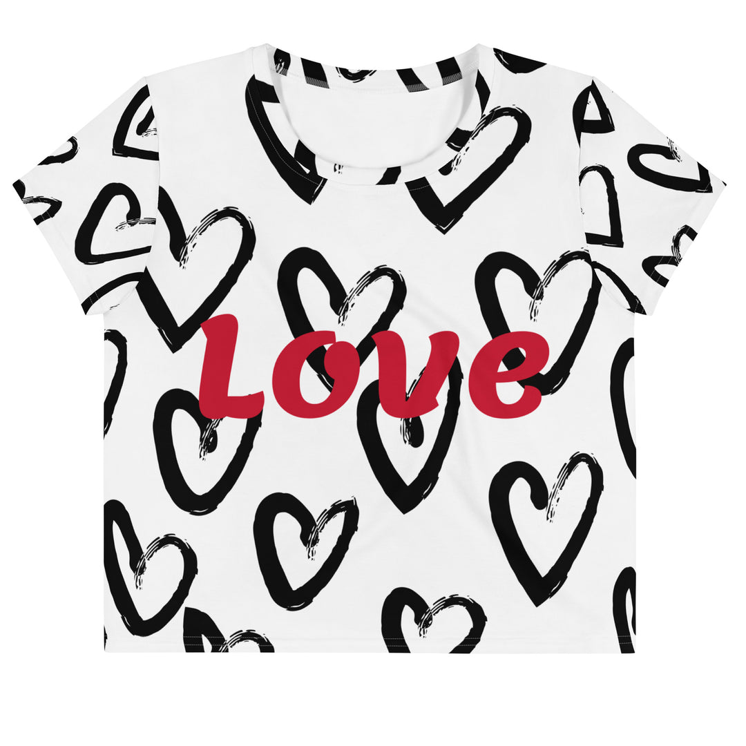Love on My Heart - All-Over Print Crop Tee