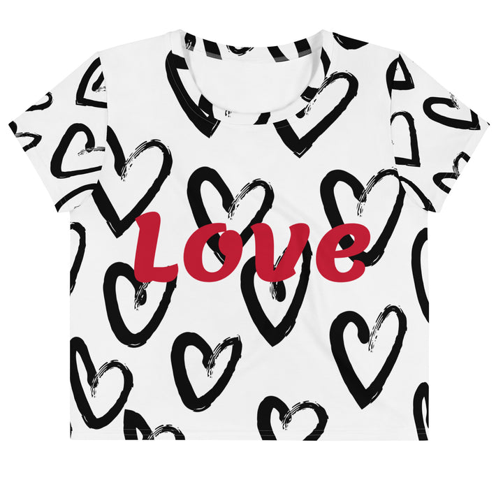 Love on My Heart - All-Over Print Crop Tee