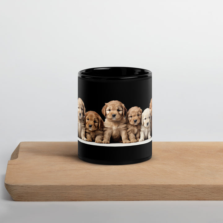 Goldendoodle Pups - Black Glossy Mug