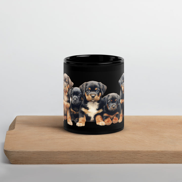 Rottweiler Puppies - Black Glossy Mug