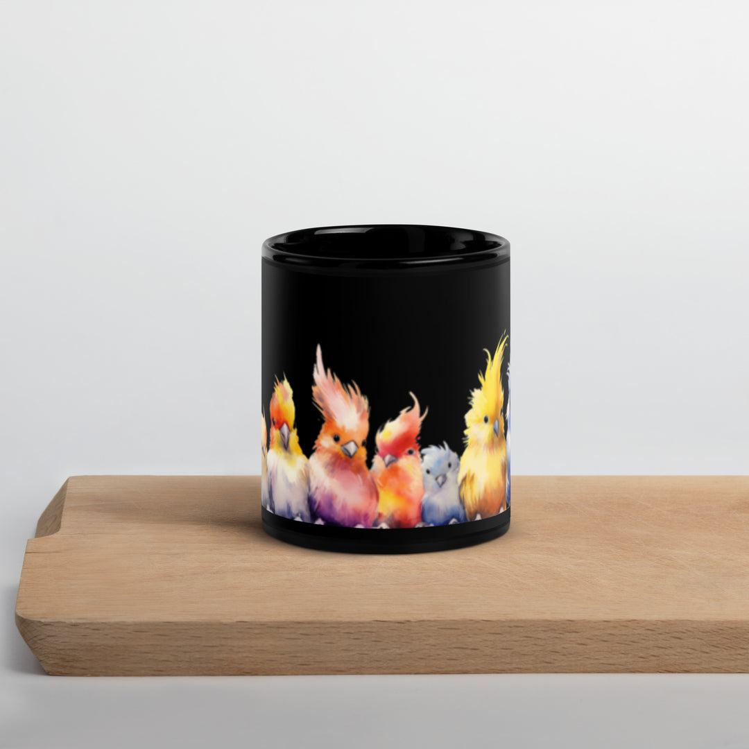 Cockatiel Teens - Black Glossy Mug