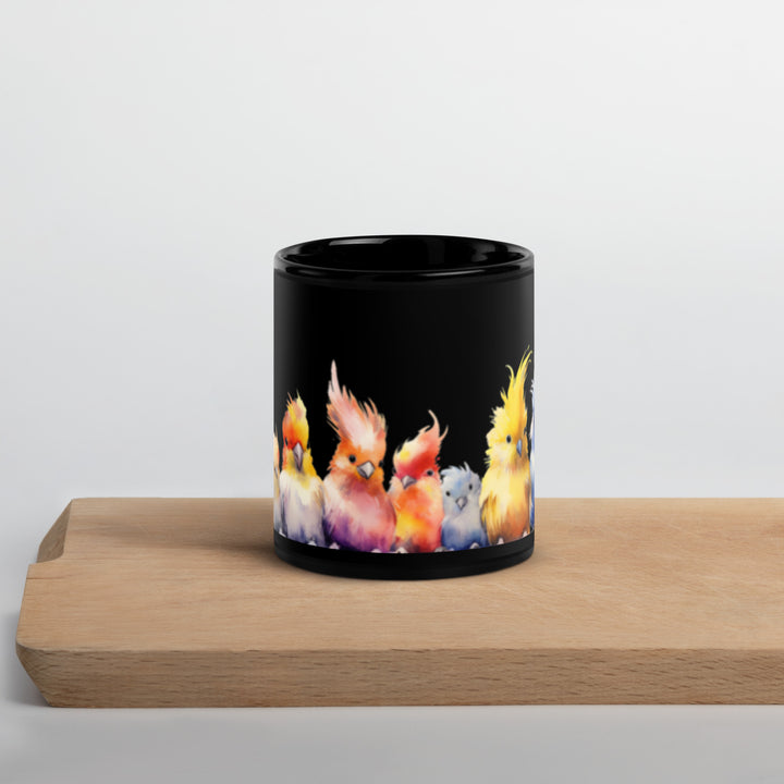 Cockatiel Teens - Black Glossy Mug