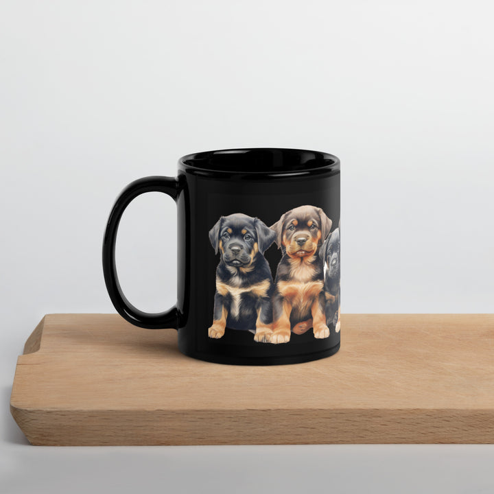 Rottweiler Puppies - Black Glossy Mug