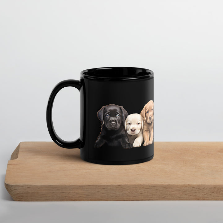 Labrador Puppies - Black Glossy Mug