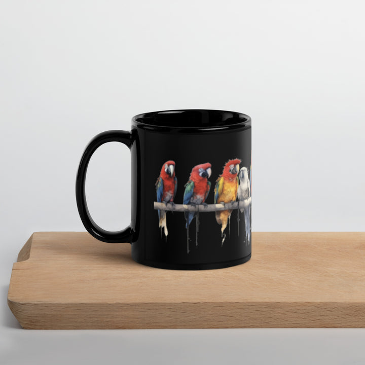 Macaws - Black Glossy Mug