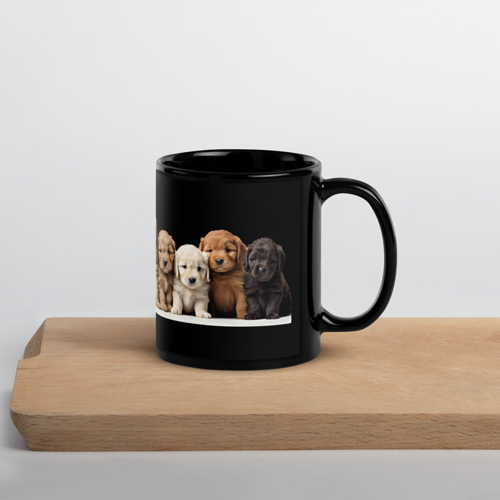 Goldendoodle Pups - Black Glossy Mug