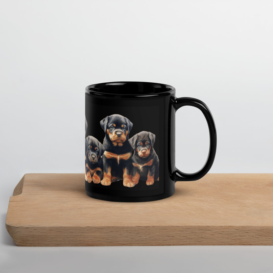 Rottweiler Puppies - Black Glossy Mug