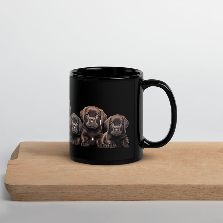 Labrador Puppies - Black Glossy Mug