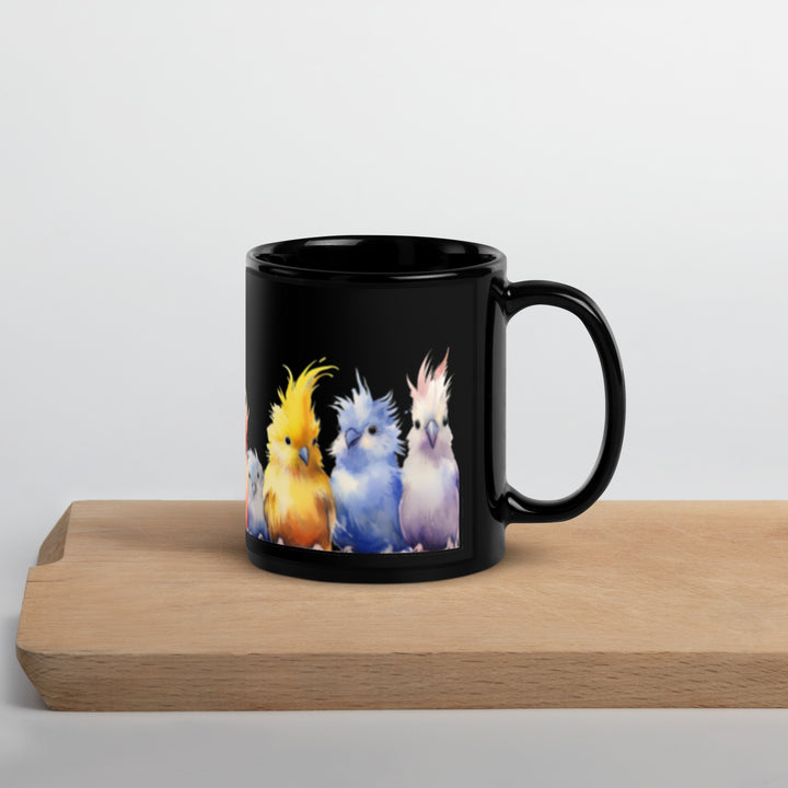 Cockatiel Teens - Black Glossy Mug
