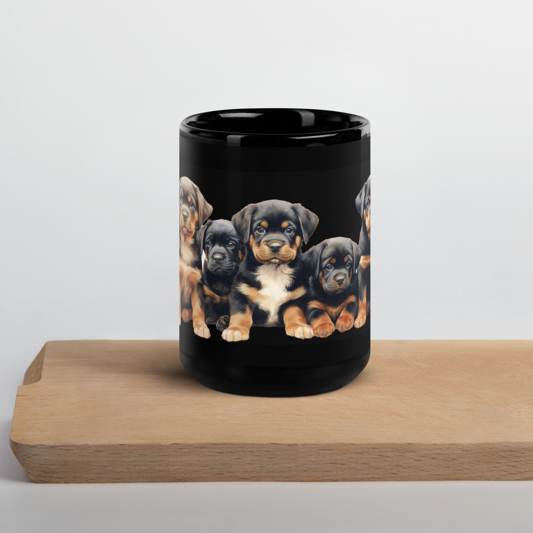 Rottweiler Puppies - Black Glossy Mug