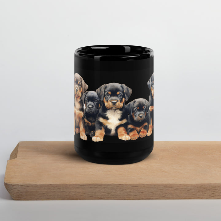 Rottweiler Puppies - Black Glossy Mug