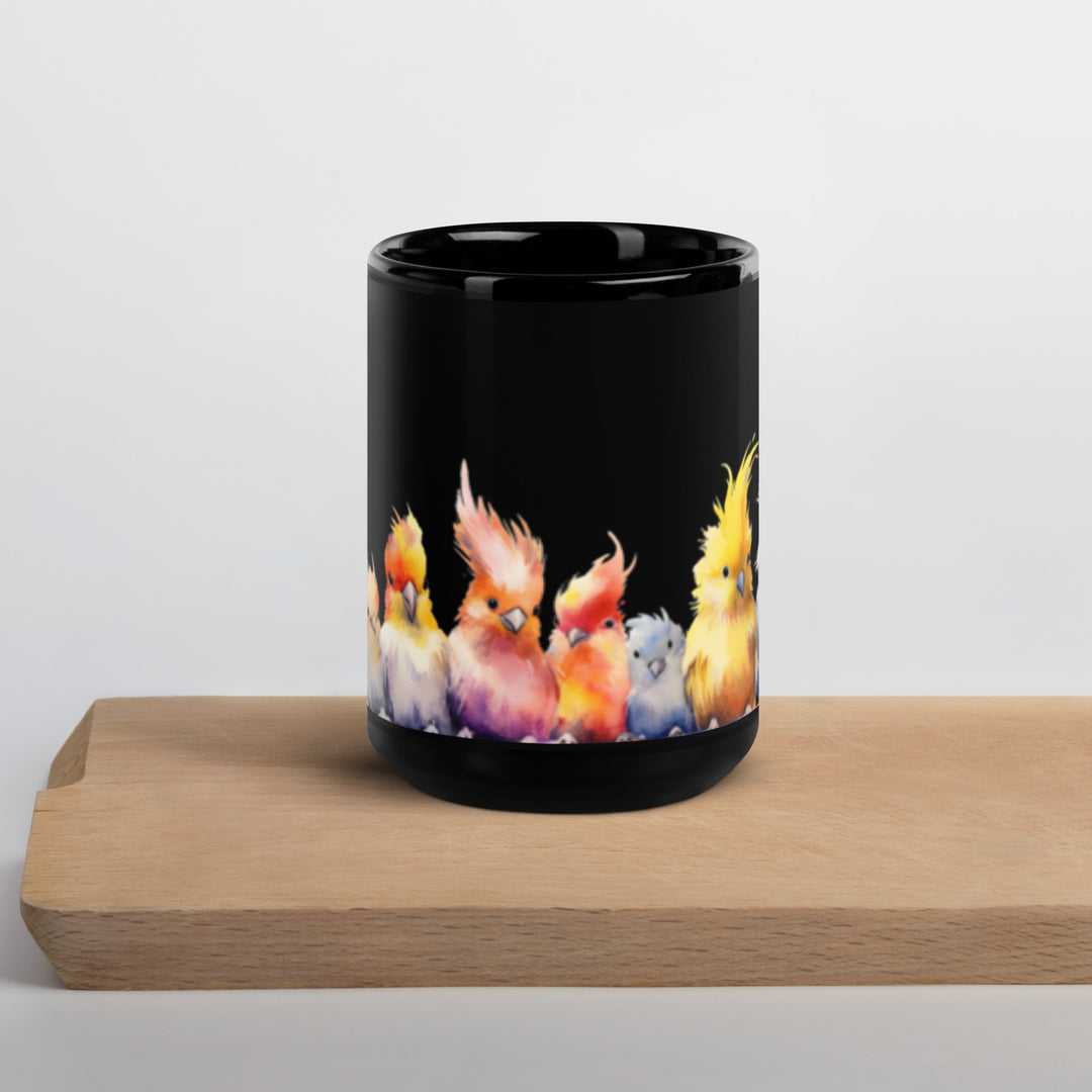 Cockatiel Teens - Black Glossy Mug