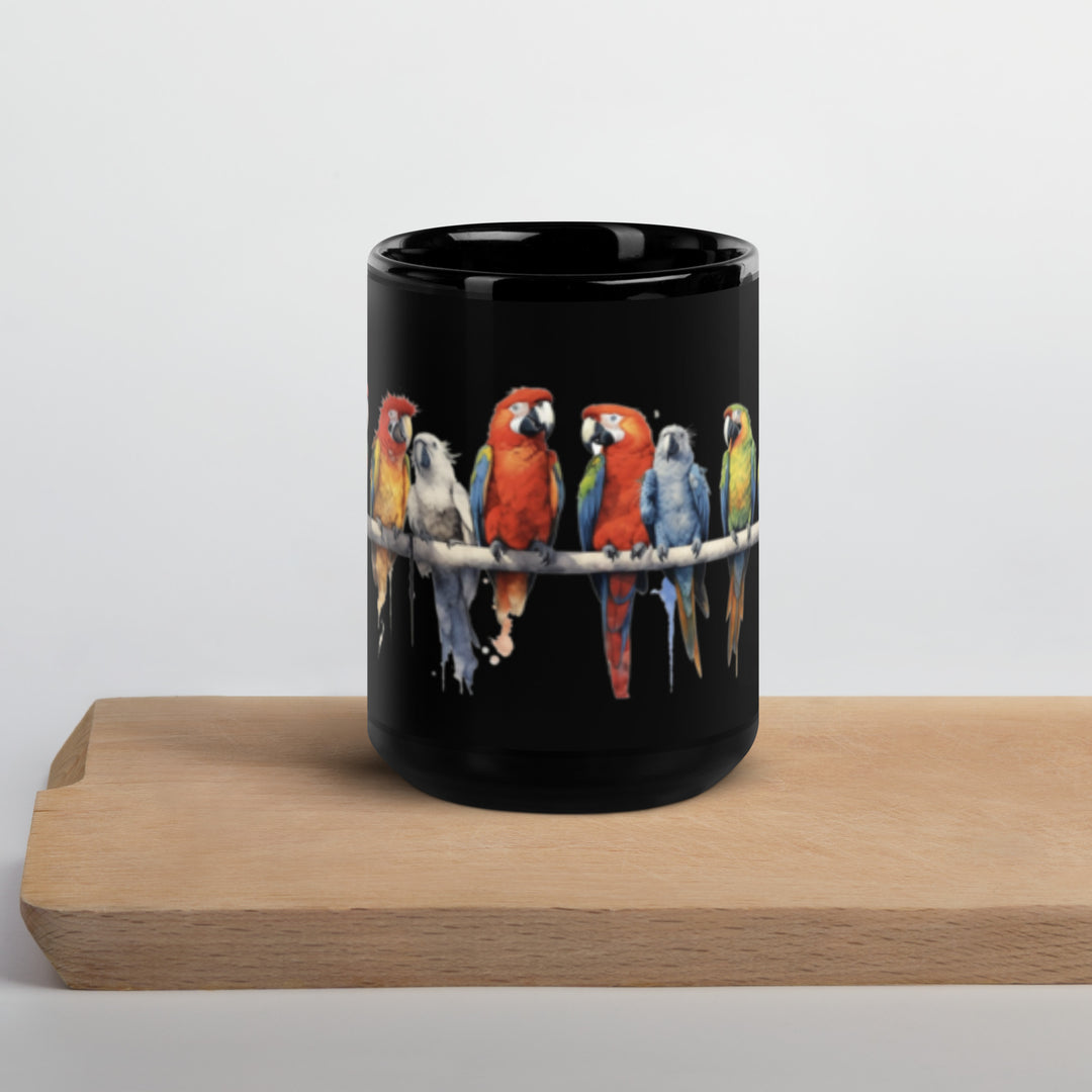 Macaws - Black Glossy Mug