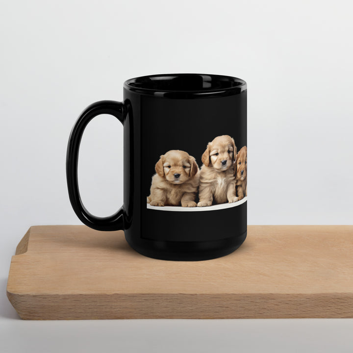 Goldendoodle Pups - Black Glossy Mug