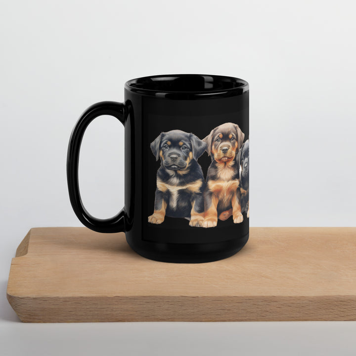 Rottweiler Puppies - Black Glossy Mug