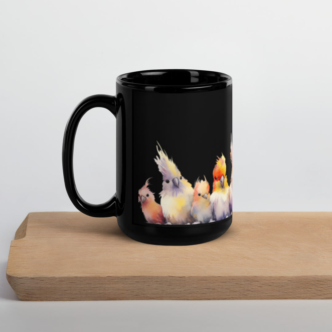 Cockatiel Teens - Black Glossy Mug
