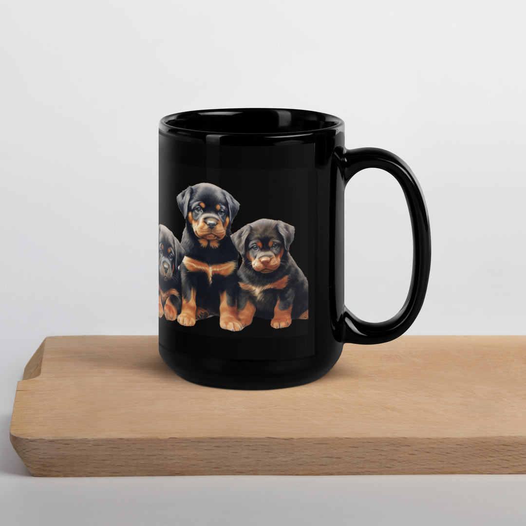 Rottweiler Puppies - Black Glossy Mug