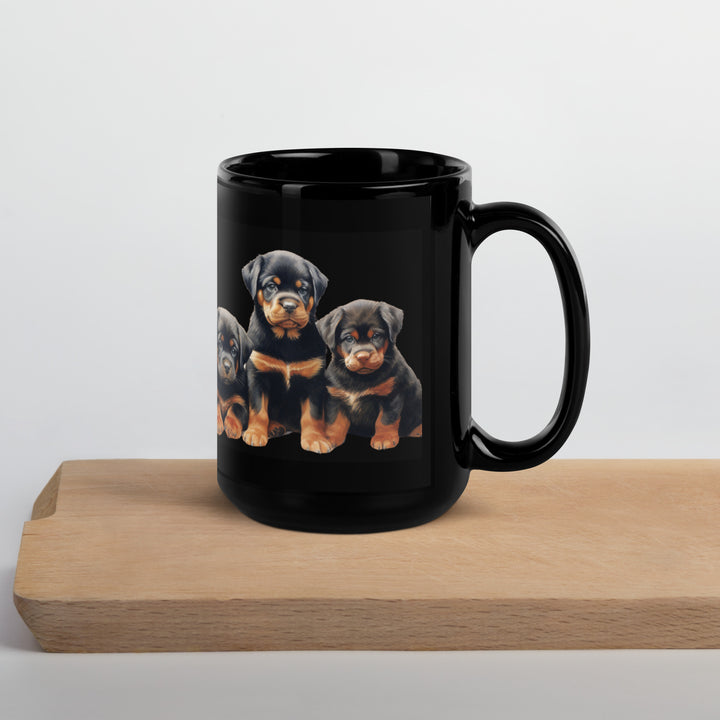 Rottweiler Puppies - Black Glossy Mug