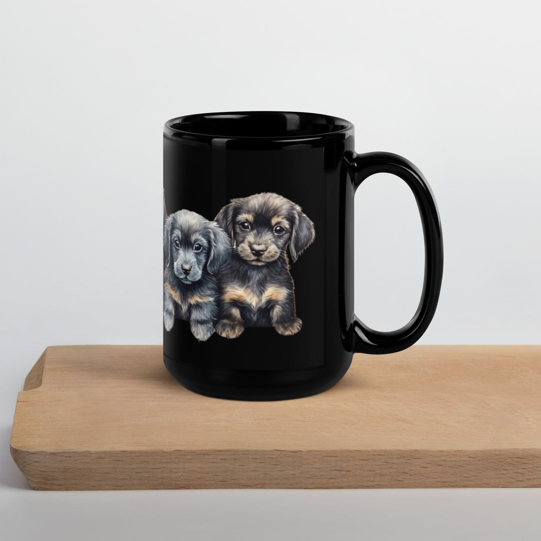 Dachshund Puppies - Black Glossy Mug