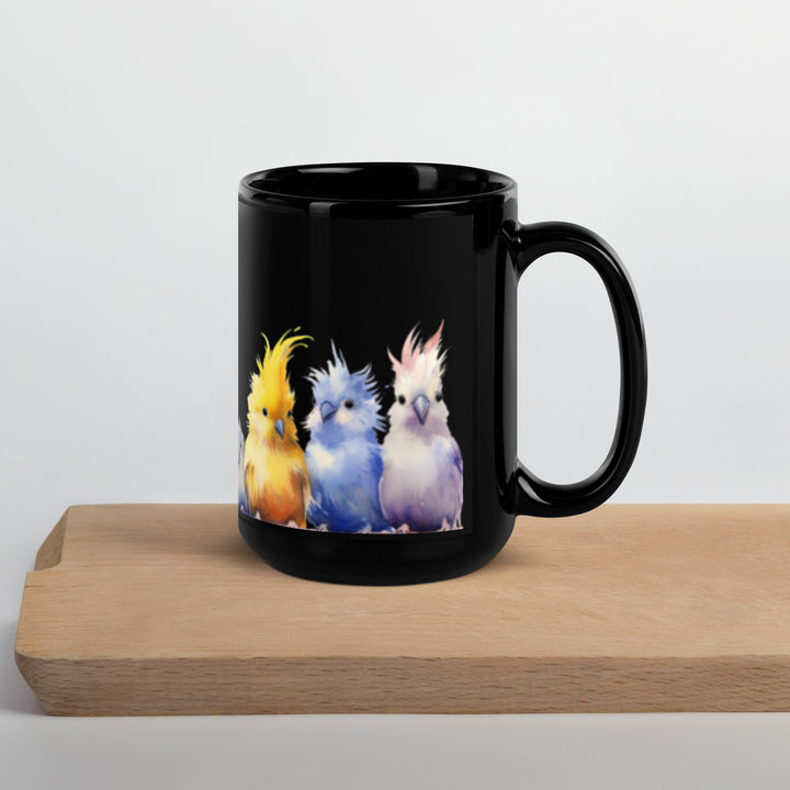 Cockatiel Teens - Black Glossy Mug