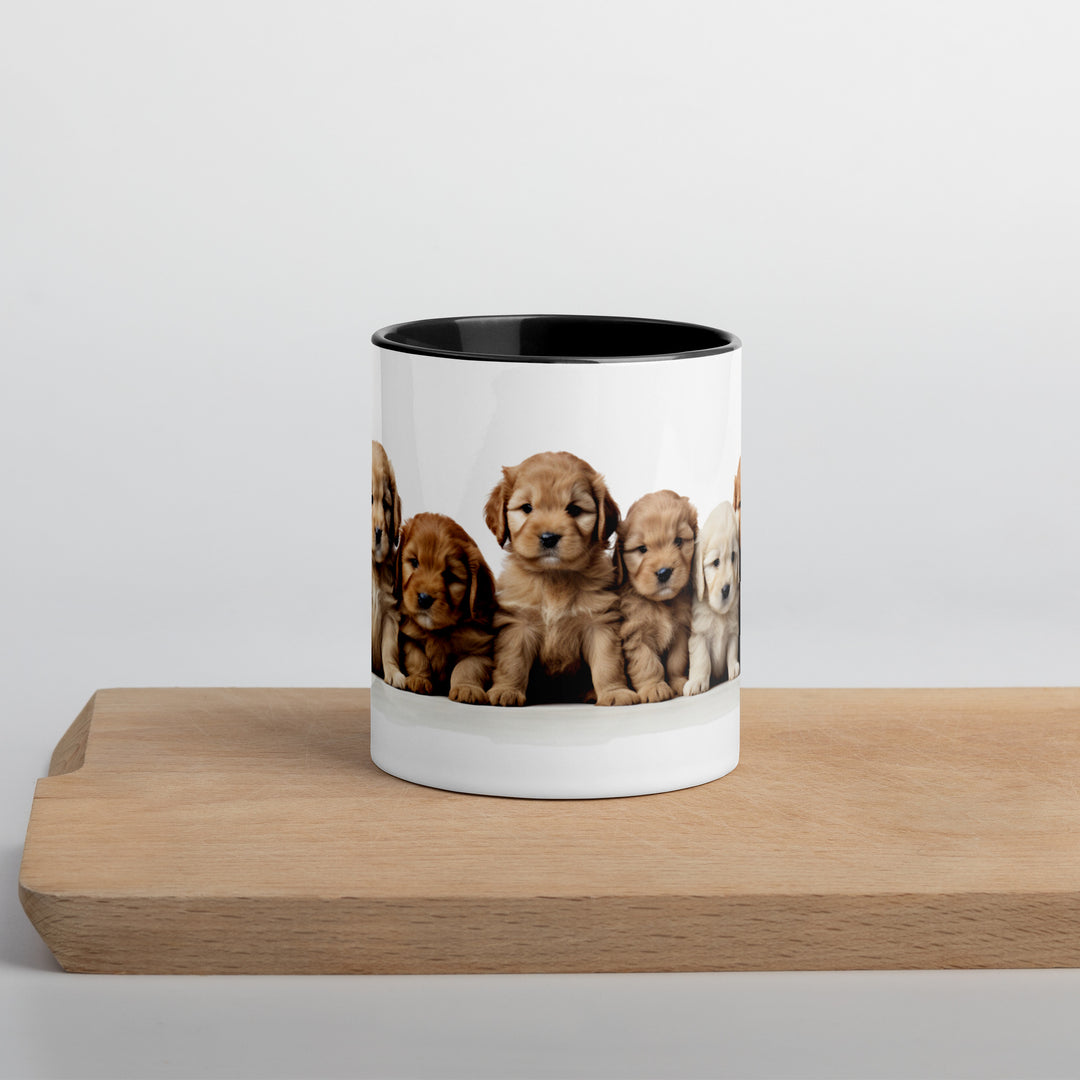 Goldendoodle Pups - Mug with Color Inside