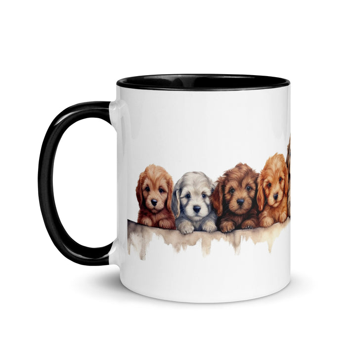 Goldendoodle Puppies - Mug with Color Inside