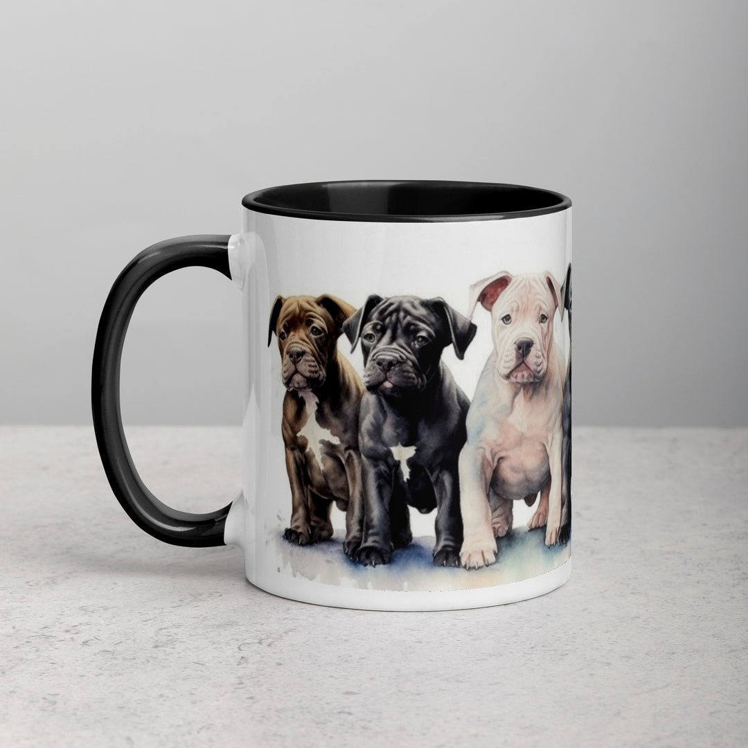 Pitbull Puppies - Mug with Color Inside