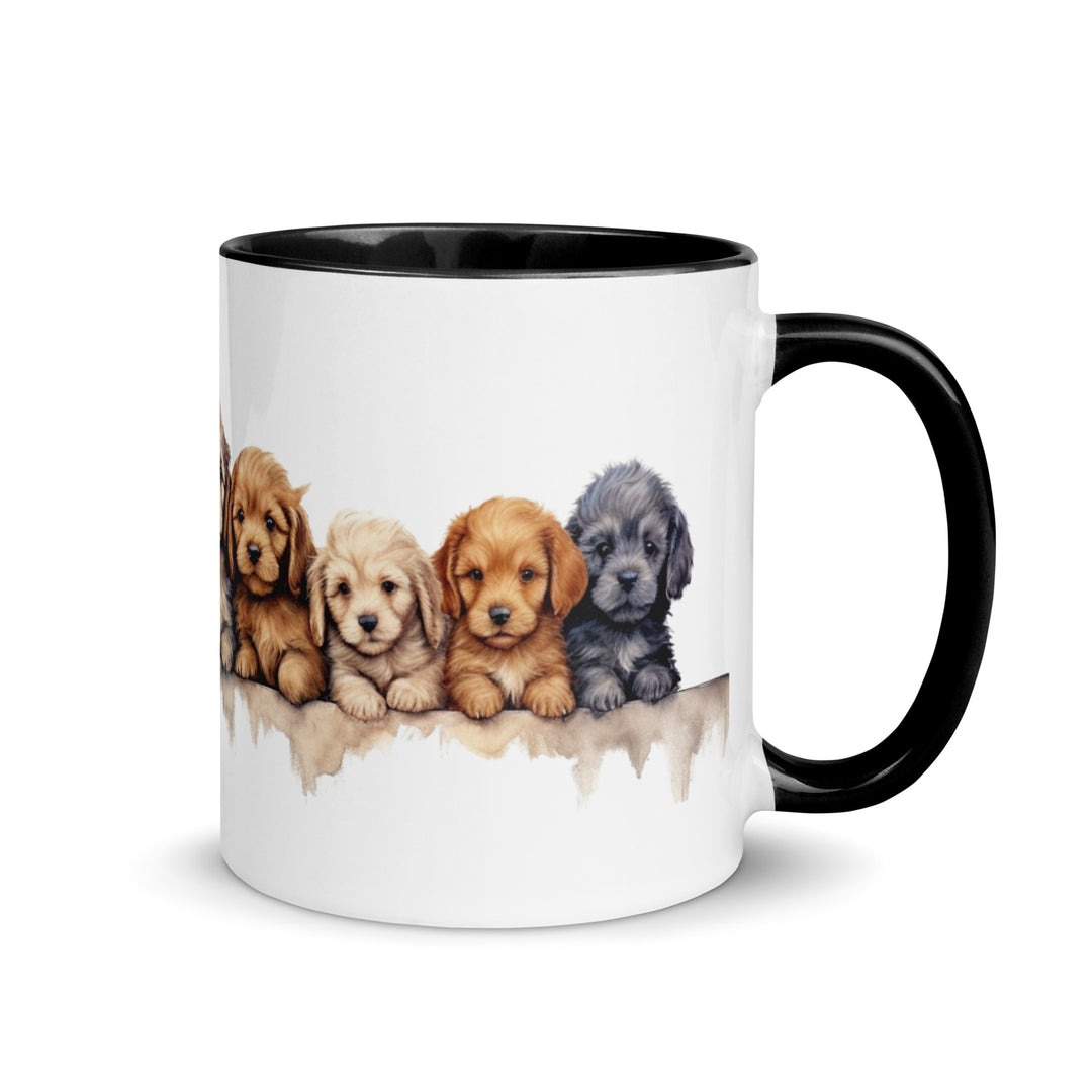 Goldendoodle Puppies - Mug with Color Inside