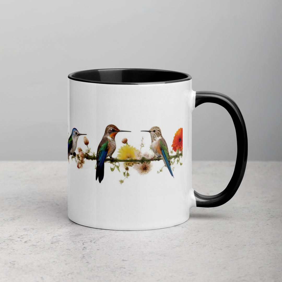 Birds on a Wire - Mug with Color Inside