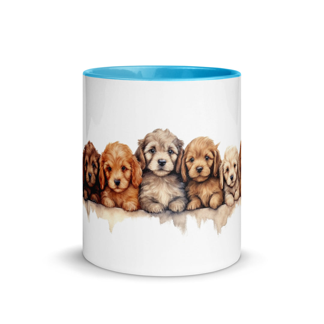 Goldendoodle Puppies - Mug with Color Inside