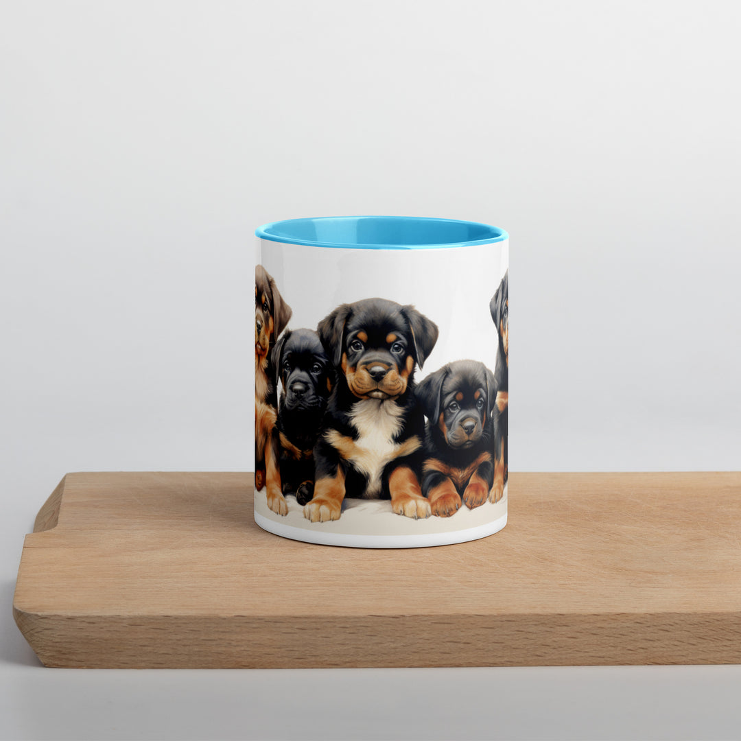 Rottweiler Puppies - Mug with Color Inside