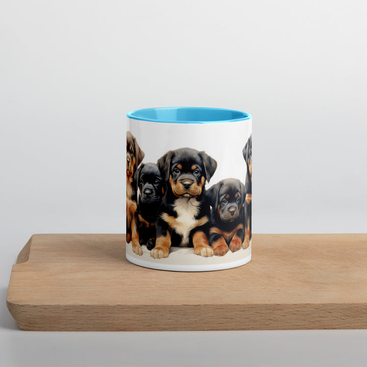 Rottweiler Puppies - Mug with Color Inside
