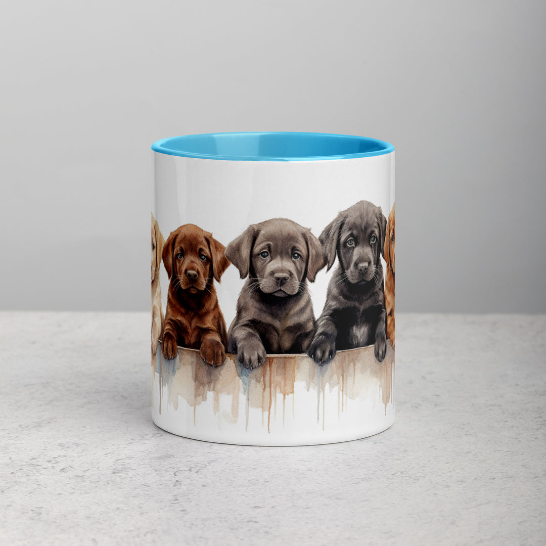 Labrador Puppies - Mug with Color Inside