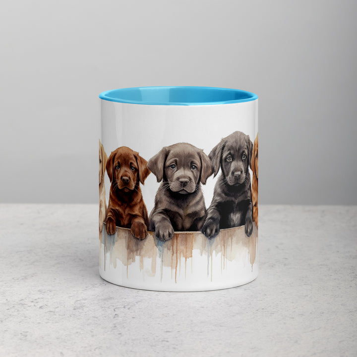 Labrador Puppies - Mug with Color Inside