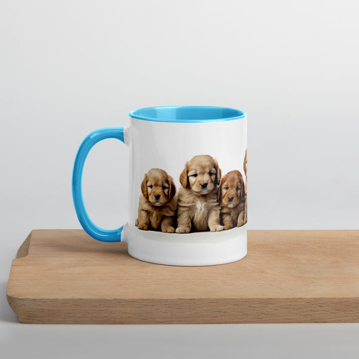 Goldendoodle Pups - Mug with Color Inside