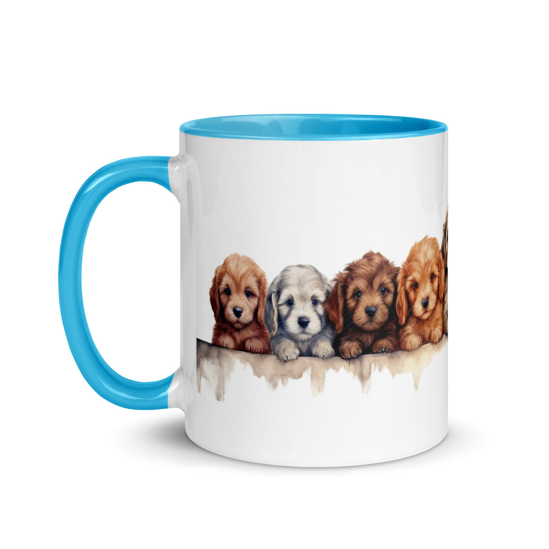 Goldendoodle Puppies - Mug with Color Inside