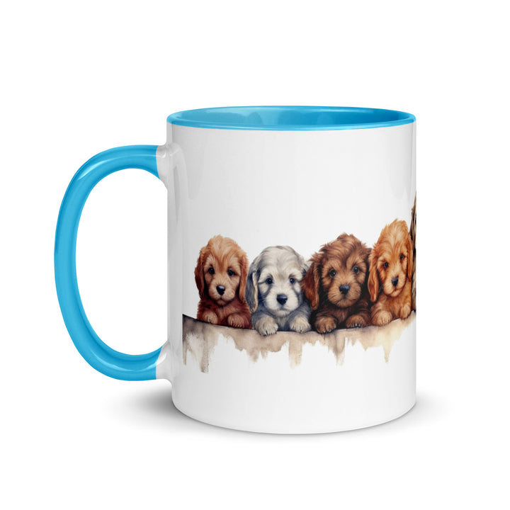 Goldendoodle Puppies - Mug with Color Inside