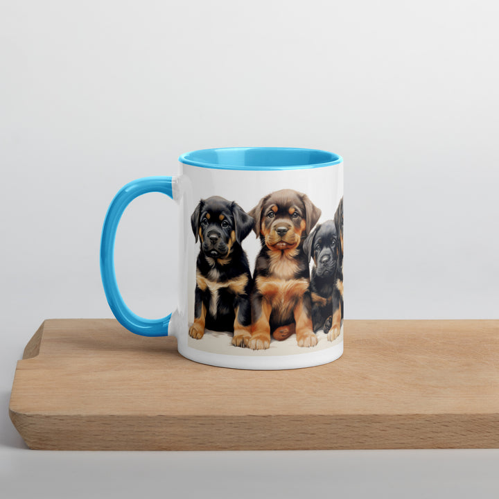 Rottweiler Puppies - Mug with Color Inside
