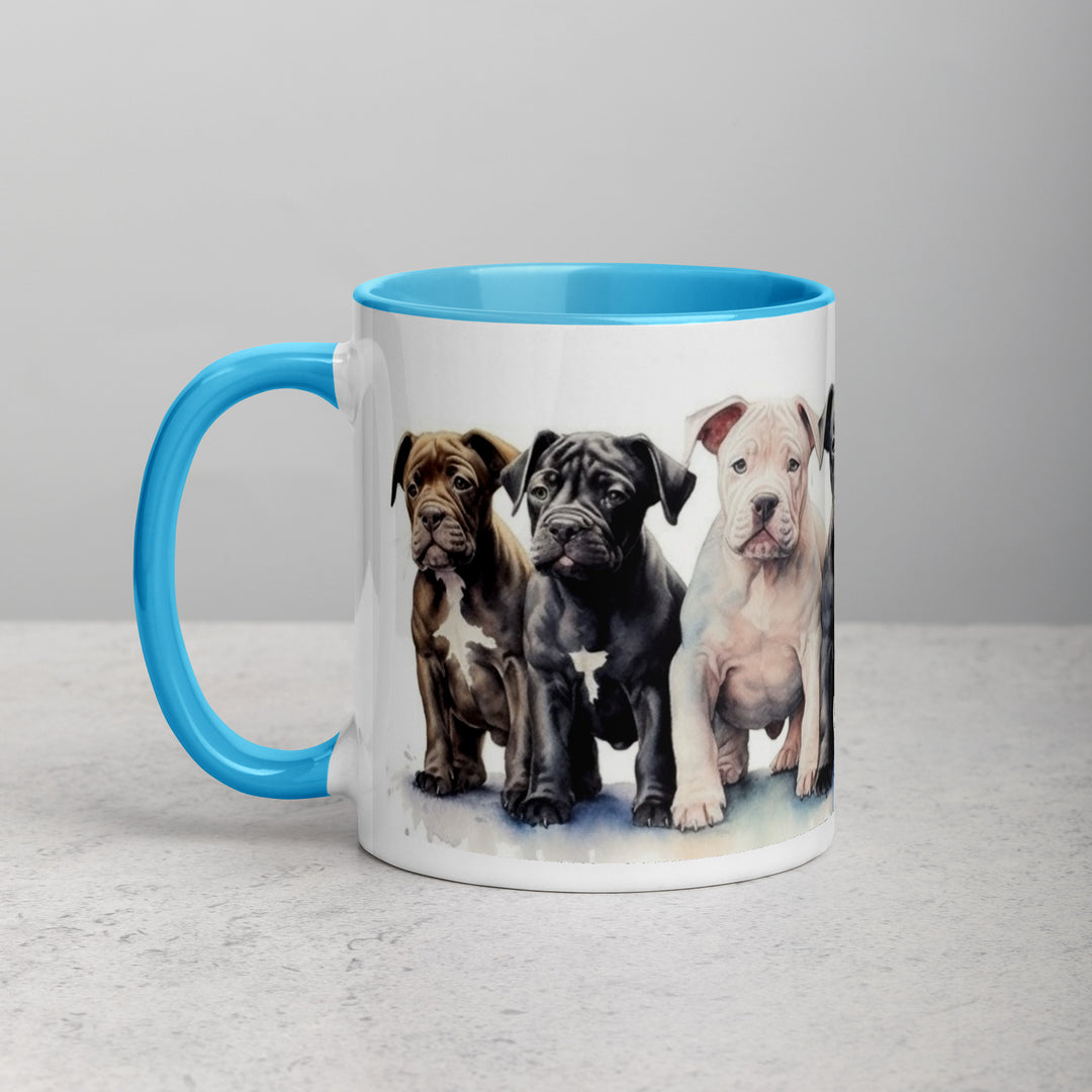 Pitbull Puppies - Mug with Color Inside